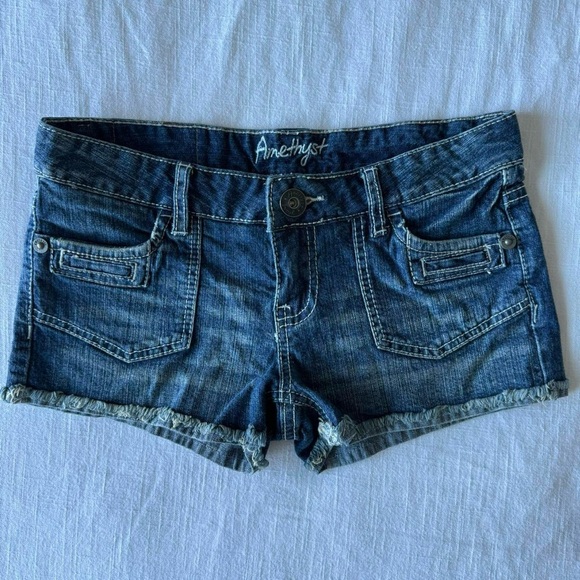 Vintage micro low waist jean shorts - Picture 3 of 5